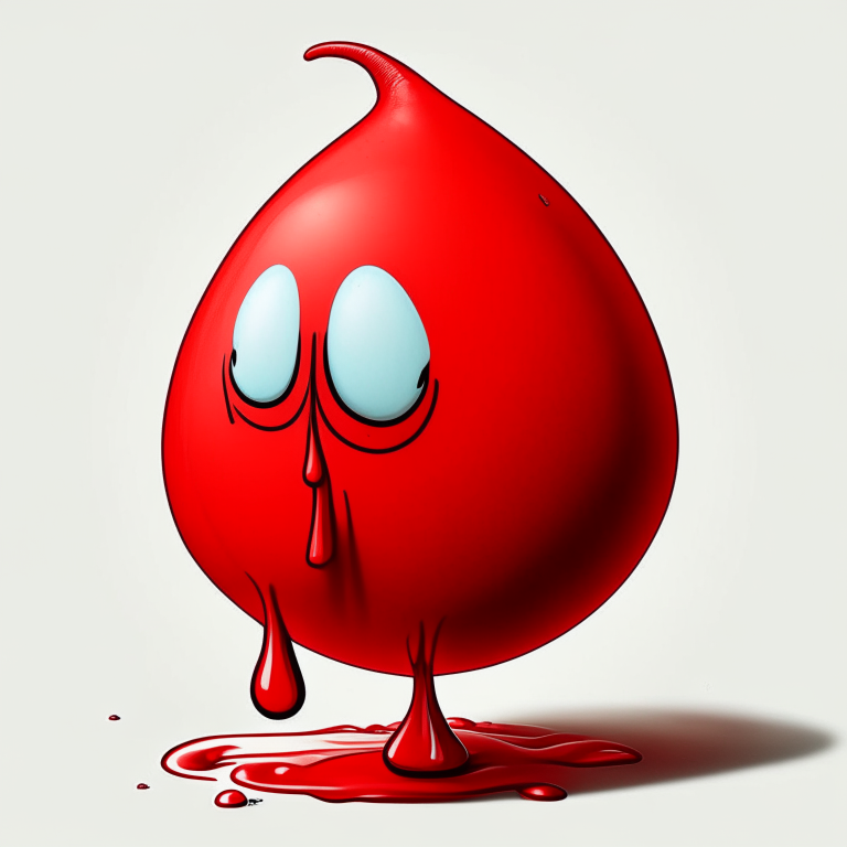 A one color cartoon red water balloon 