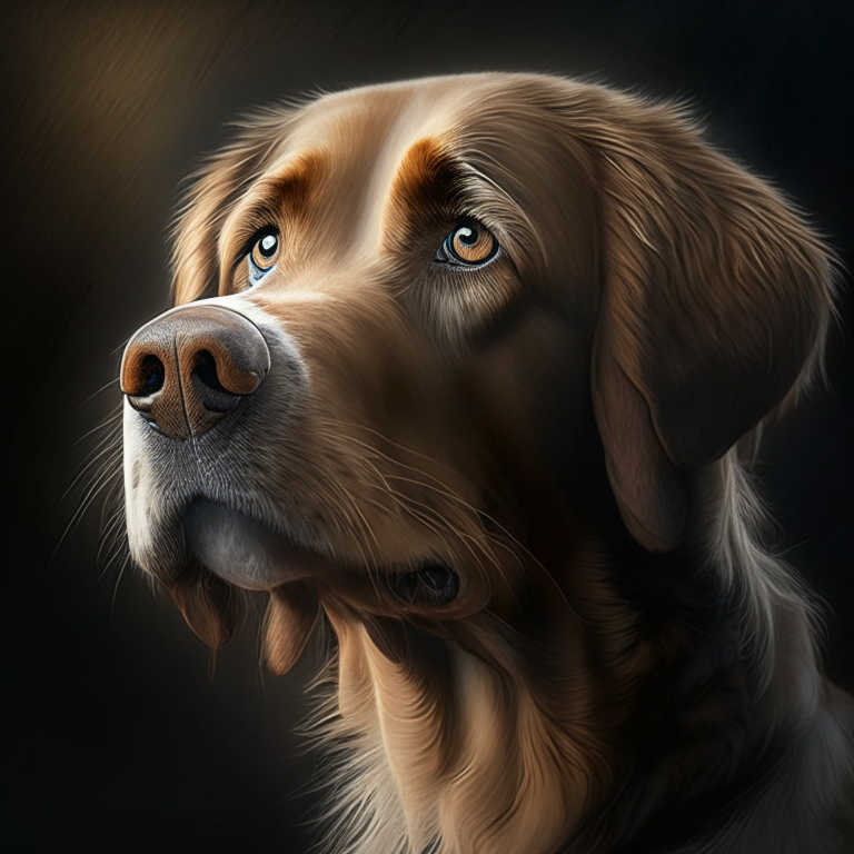 a dog
