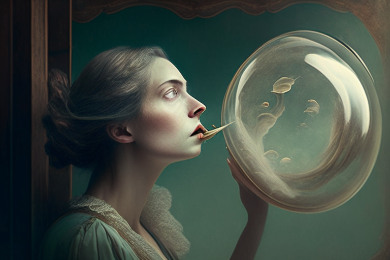 lady with an air of curiosity