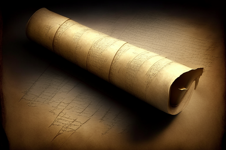 A scroll of parchment