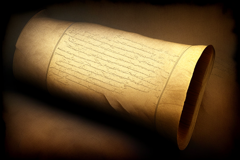 A scroll of parchment