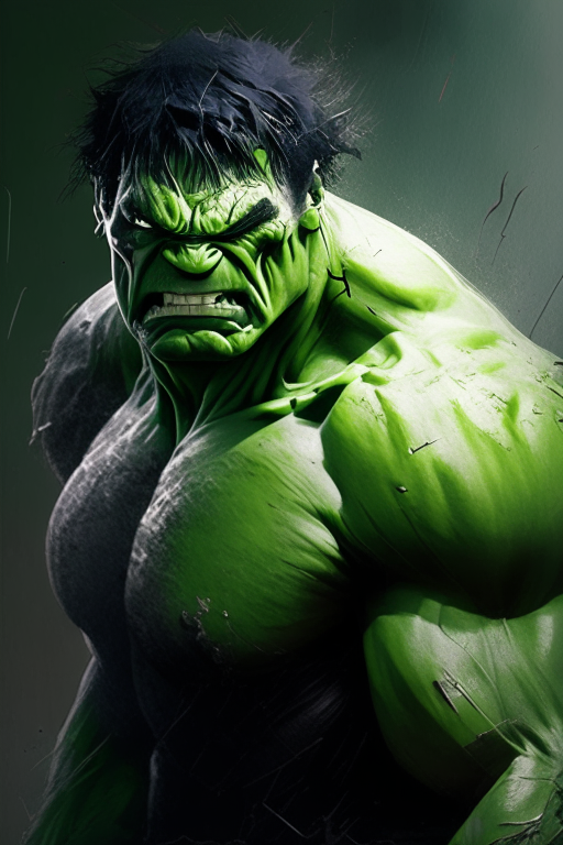 HULK make Hulk's eyes yellow and green, and his skin green