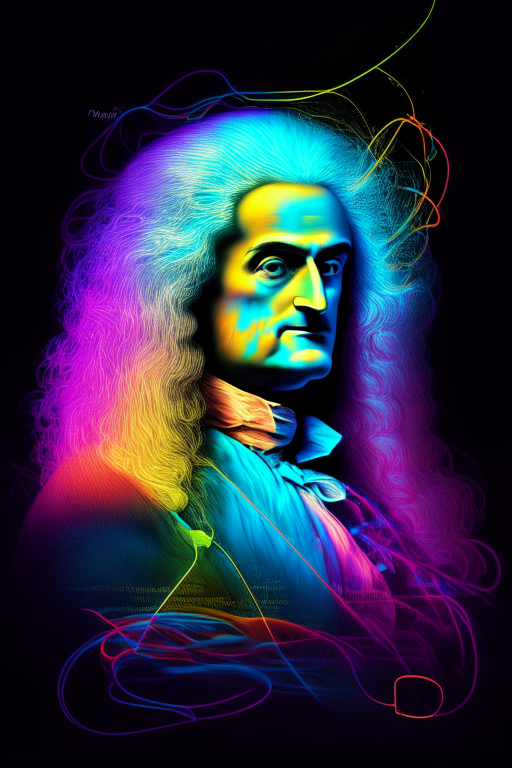 Isaac Newton electricity colourful 