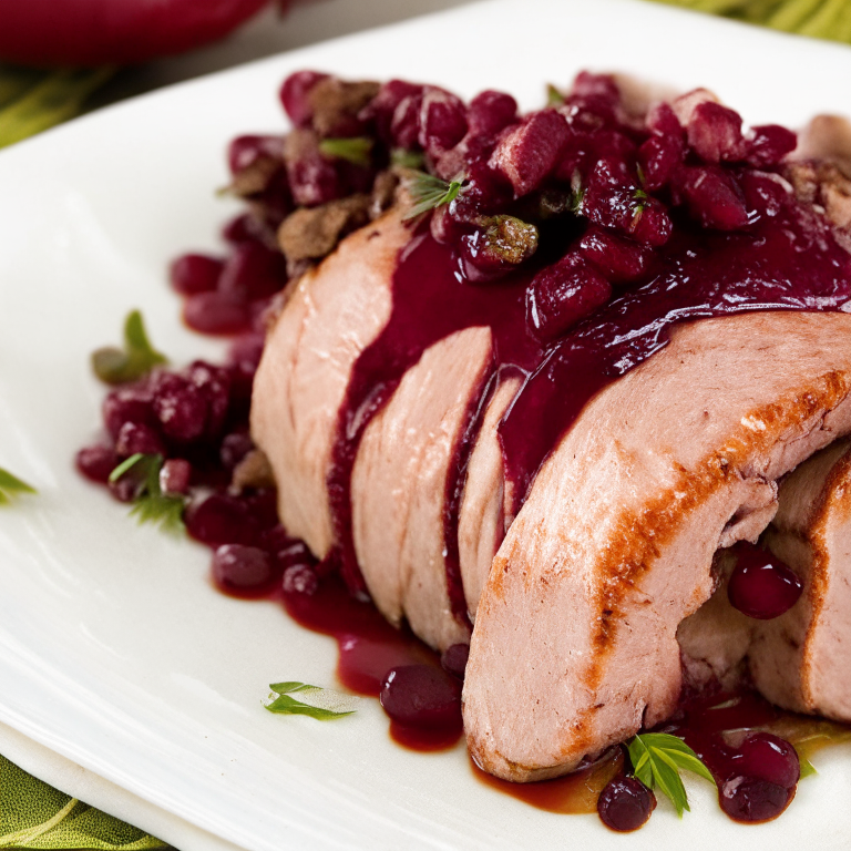 Air Fried Turkey Tenderloin with Cranberry Glaze