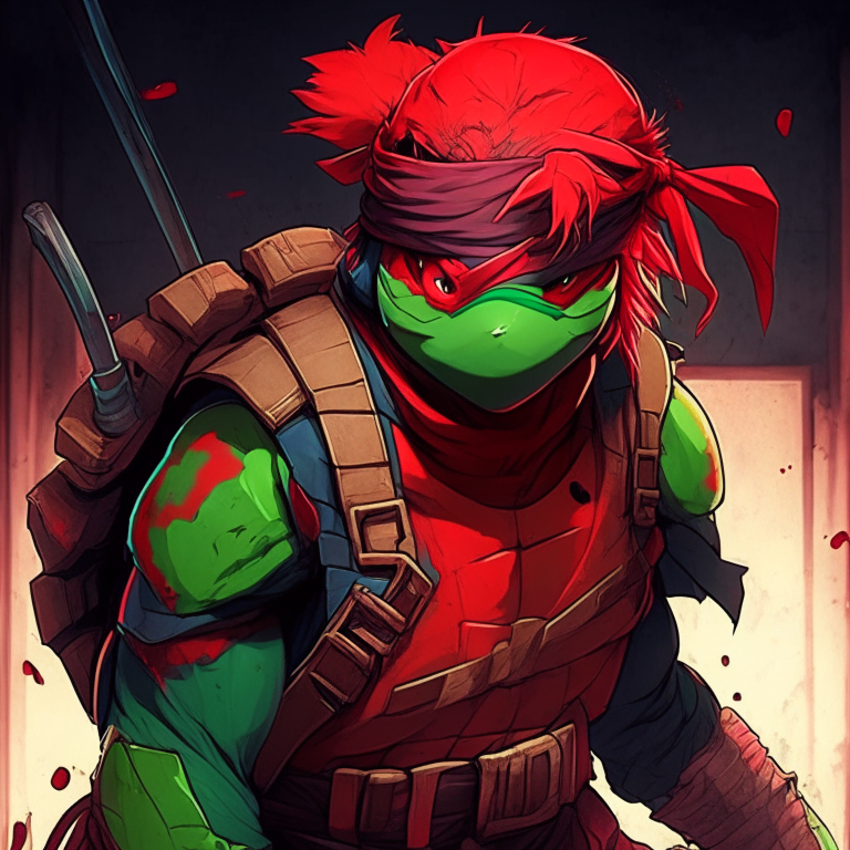 Ninja Turtle red anime 