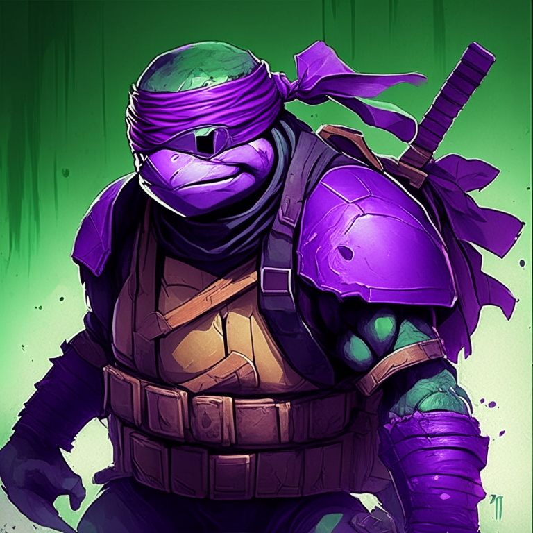 Ninja Turtle  purple anime 