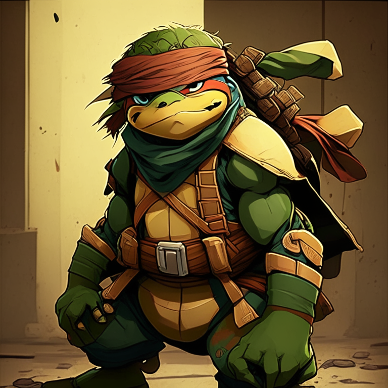 Ninja Turtle  brown anime 