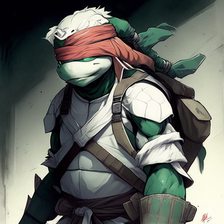 Ninja Turtle white anime 