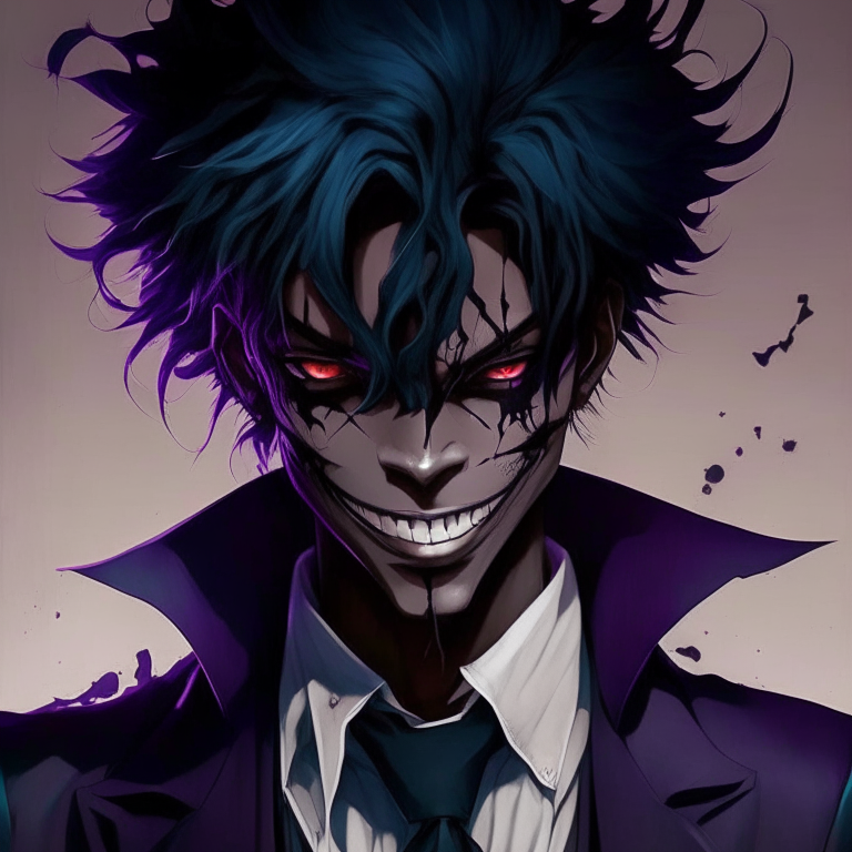 Handsome anime black joker 