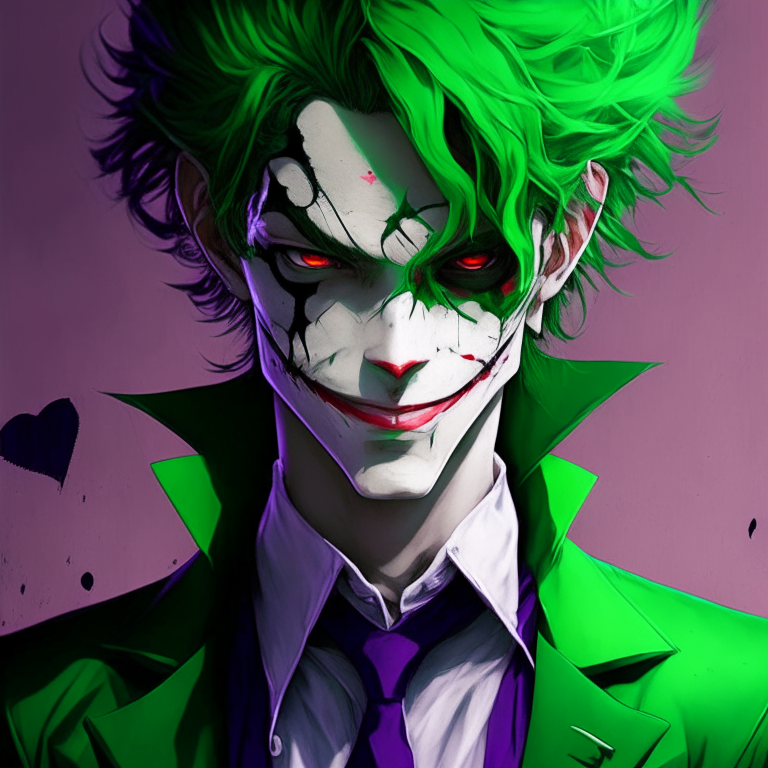 Handsome anime green Joker 