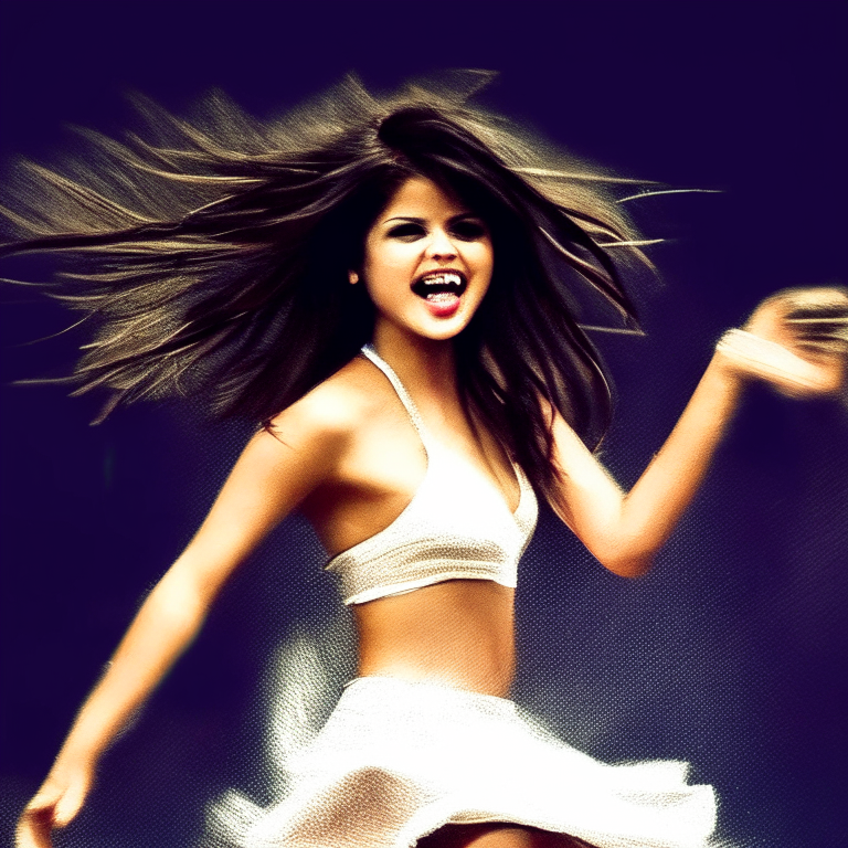 Selena Gomez Dancing without short