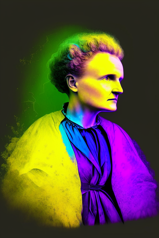 Marie curie colourful 