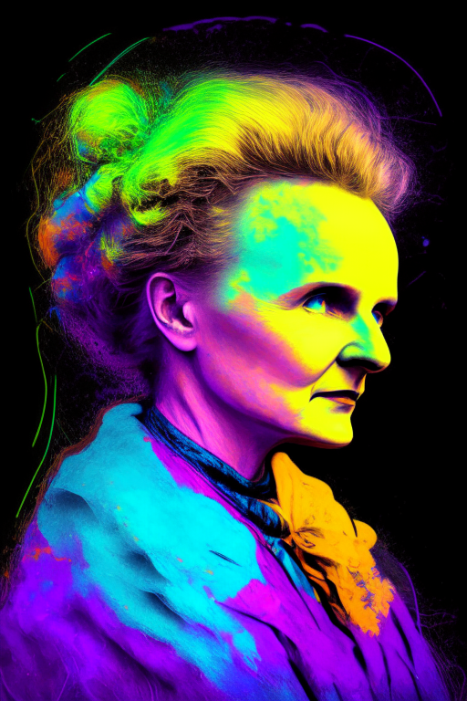 Marie curie colorful 