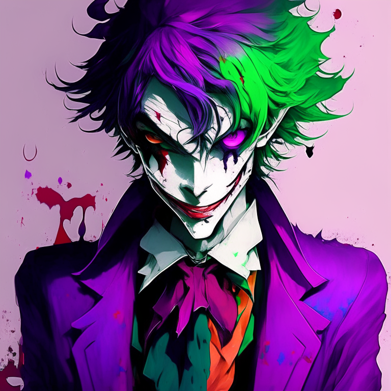 Pretty anime joker different colours 