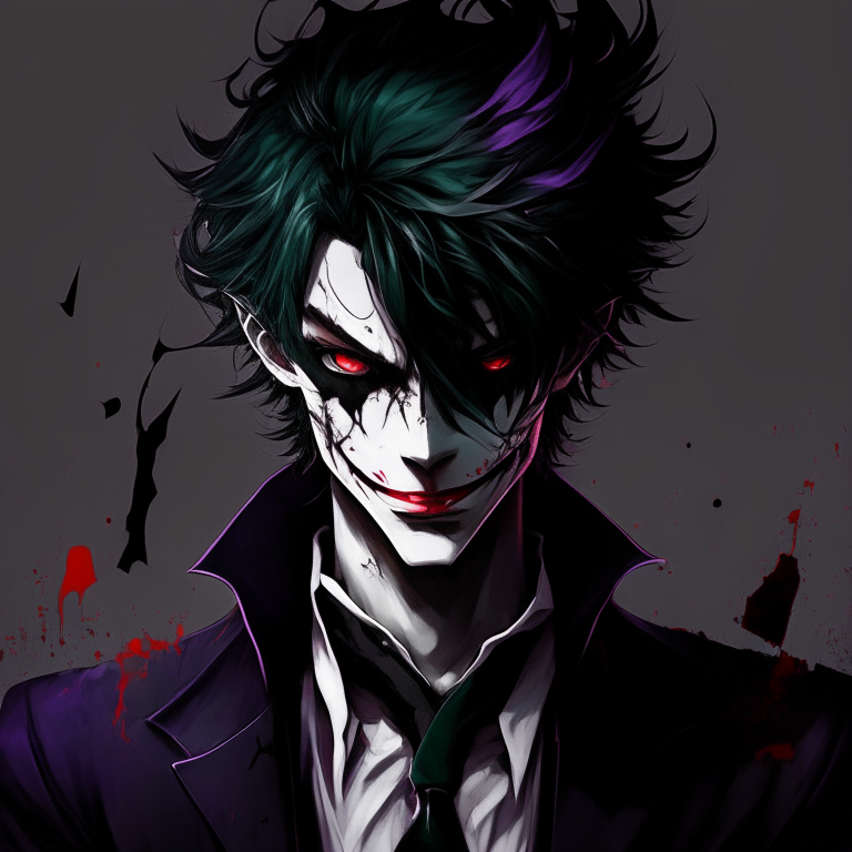 Handsome anime joker black colour 