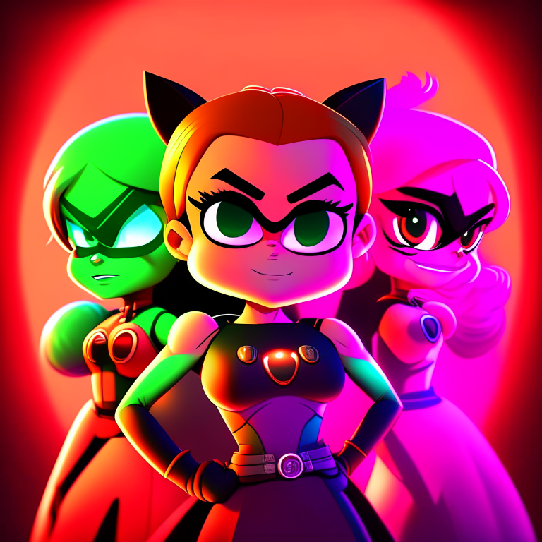 "The Powerpuff Girls," a rebooted animated series, features cute and powerful superhero characters that would be perfect for a cartoon background with a crime-fighting or girl power theme.