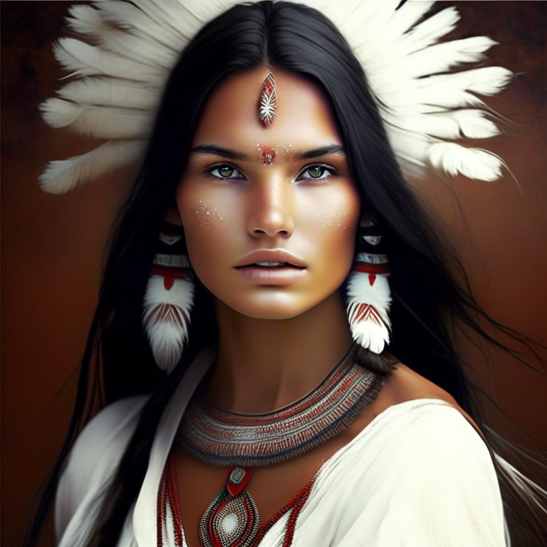 Make a white indian most beautiful