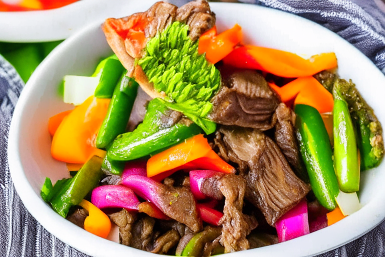 Air Fryer Beef and Vegetable Stir-Fry, a delicious and healthy meal packed with tender beef and fresh vegetables Beef and Vegetable Stir-Fry, a colorful and flavorful dish that's easy to make in the air fryer