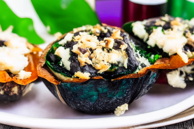 Air Fryer Spinach and Feta Stuffed Portobello Mushrooms, a delicious and healthy meal that's easy to make in the air fryer Stuffed Portobello Mushrooms in the Air Fryer with Spinach and Feta, a flavorful and satisfying dish that's perfect for any occasion