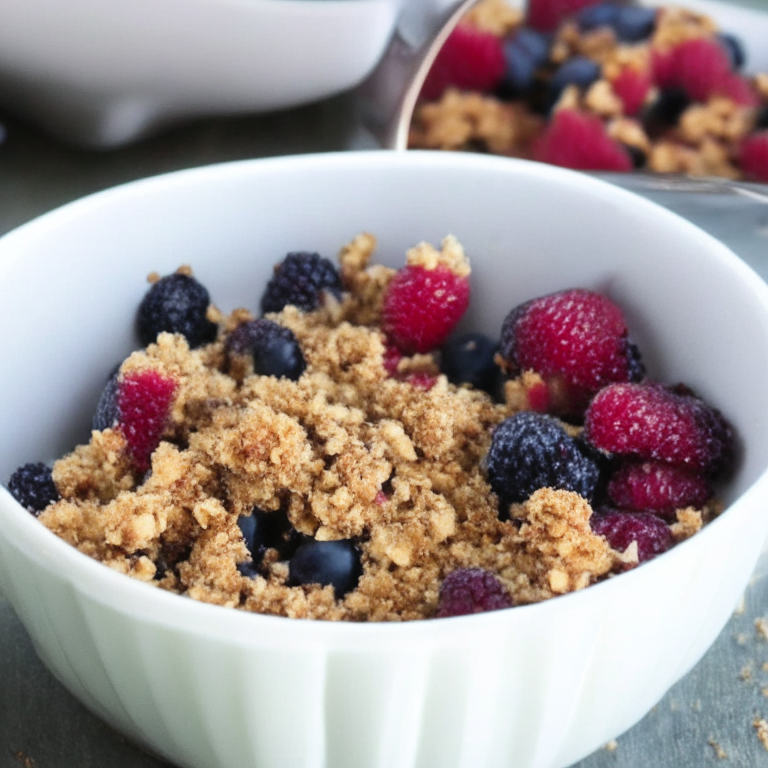 Air Fryer Berry Crumble, a delicious and healthy dessert that's easy to make in the air fryer Berry Crumble in the Air Fryer, a sweet and satisfying treat that's perfect for any occasion