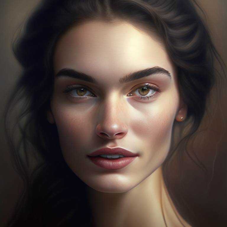 A beautiful realistic portrait of a woman