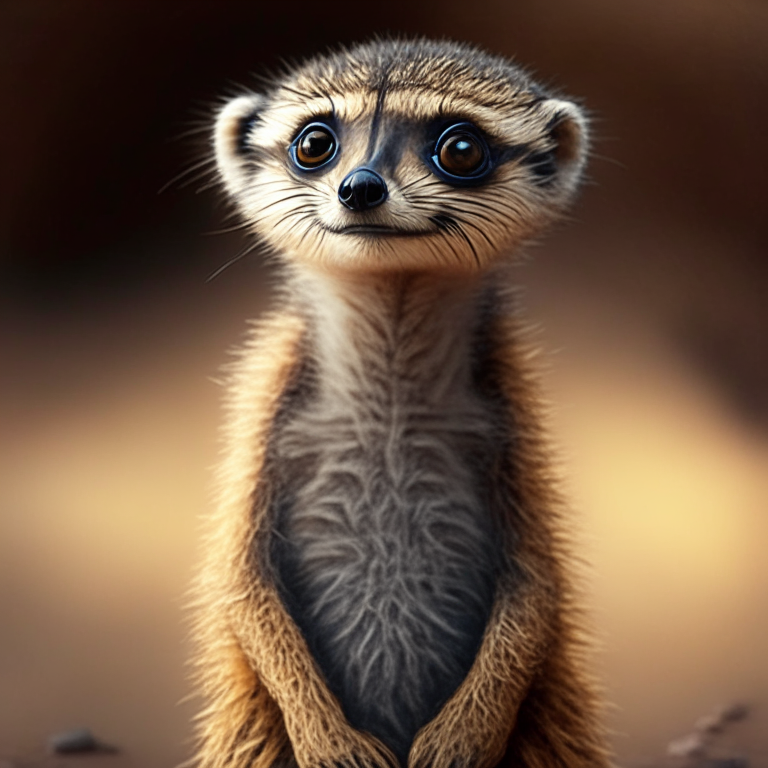 A cute realistic meercat
