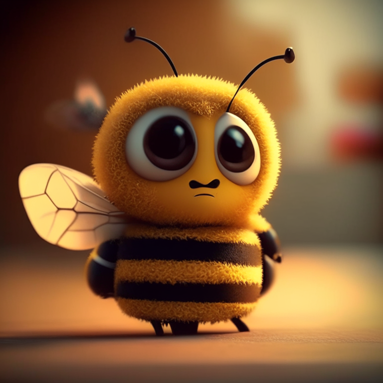 Cinematic Cute Monster honey bee Cartoons