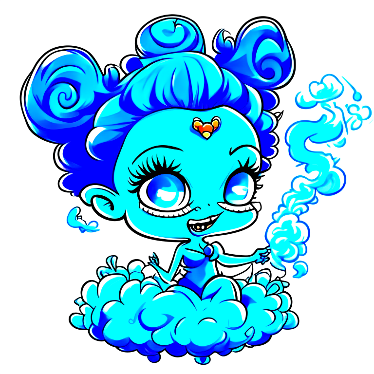 Isometric Cinematic Cute Monster betty boop Cartoon. Cinematic Cute Monster betty boop Cartoon