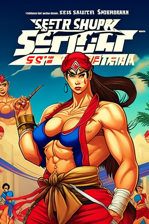 Generate a new street fighter the game poster, called ' Street Fighter : South East Asia Edition' replacing the characters with st
South east Asia famous historic Kings and Queens in skimpy outfits. 