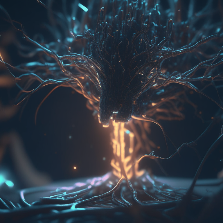 the neural network draws itself,unreal engine, octane render, trending on artstation, highly detailed, studio lighting, professional