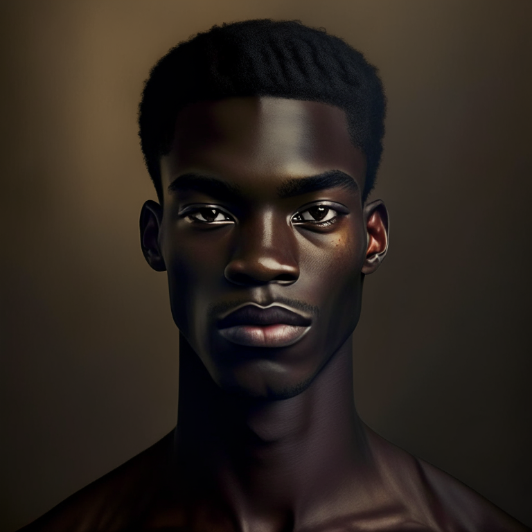 tall, dark, and handsome African American son