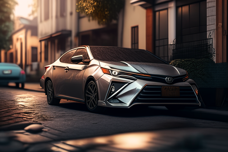 a Toyota parked on a street, 4k