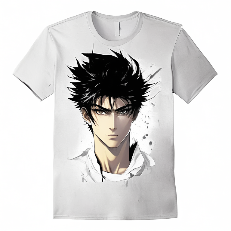 Handsome anime sneak,  white colour, t-shirt 👕