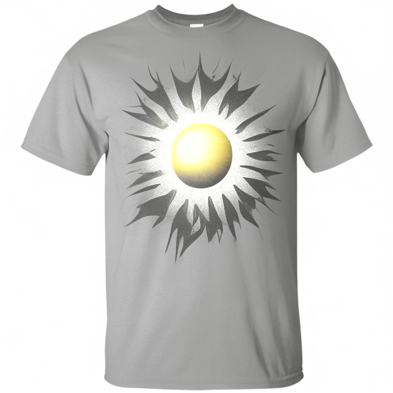 Sun, grey colour, t-shirt 