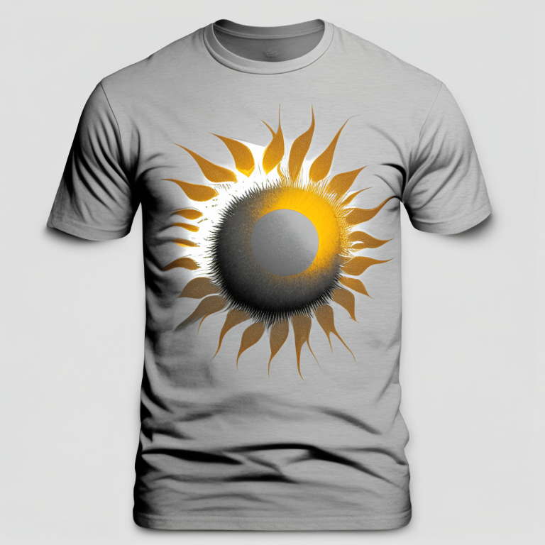 Sun, grey colour, t-shirt 