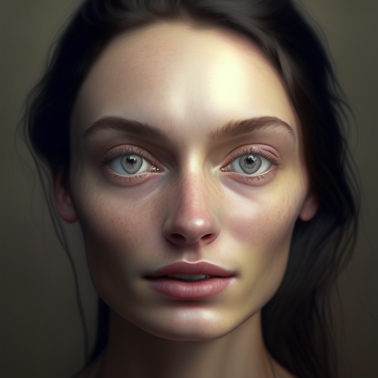A portrait of a beautiful hyperrealistic  woman with no make up