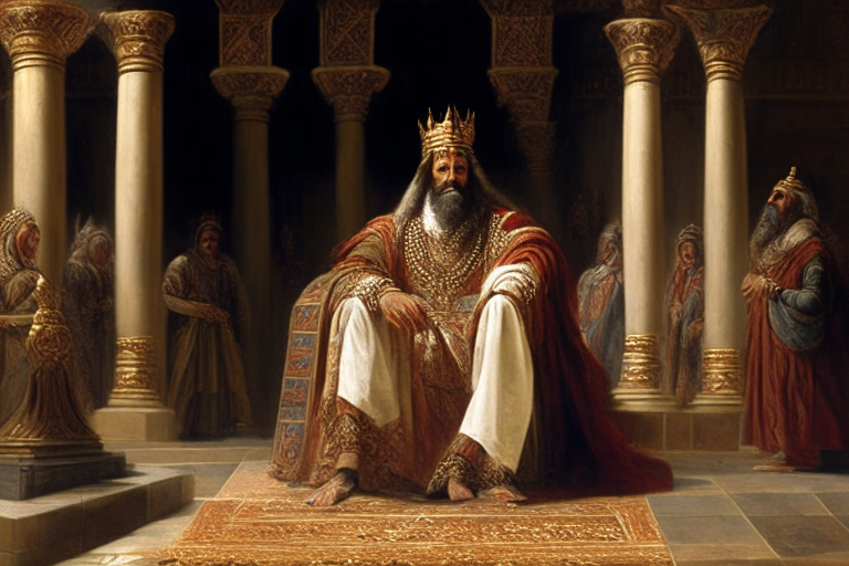 Saul King of Israél in the palace