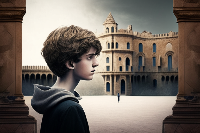 Young boy in front of the castel Inspired by Alex's words, the young people decided to open up to new ideas, question their own beliefs and embrace the diversity of thought.