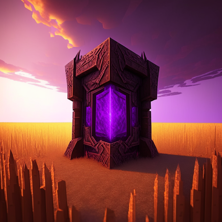 Nether portal in a field of armor stands