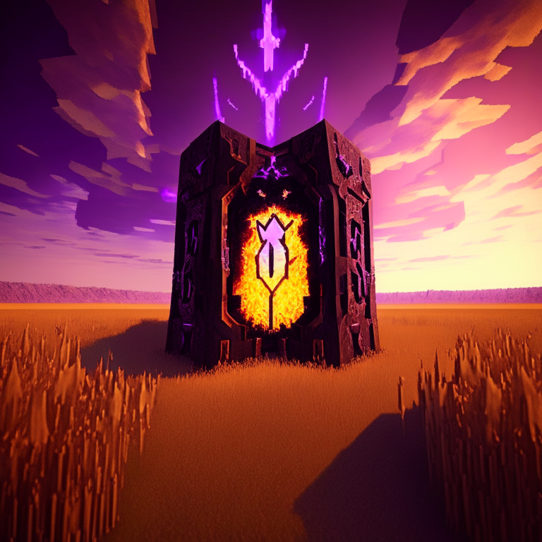 Nether portal in a field of armor stands