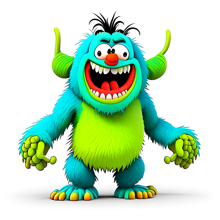 monster Goofy is playing with white background. by senior character artist, oscar winning