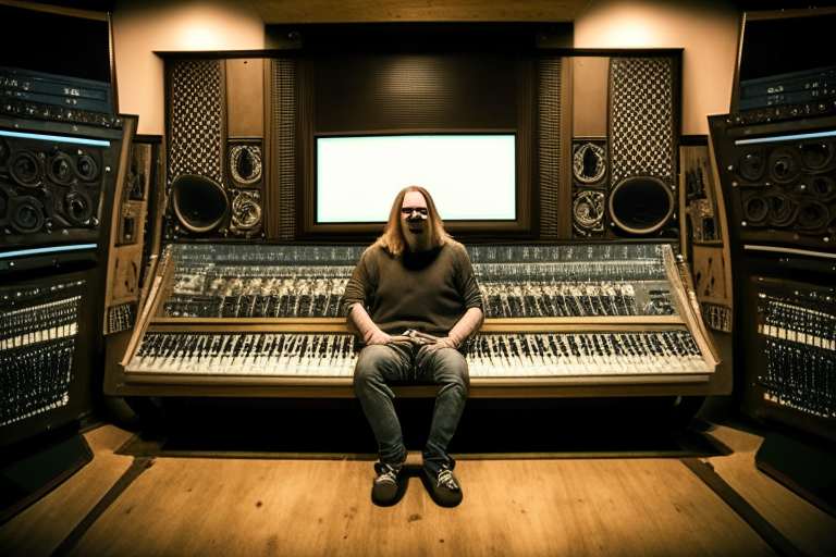 top records studio interior an engineer at front of ssl studio console