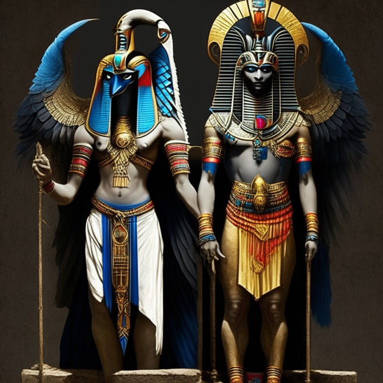 the gods Osiris and Isis