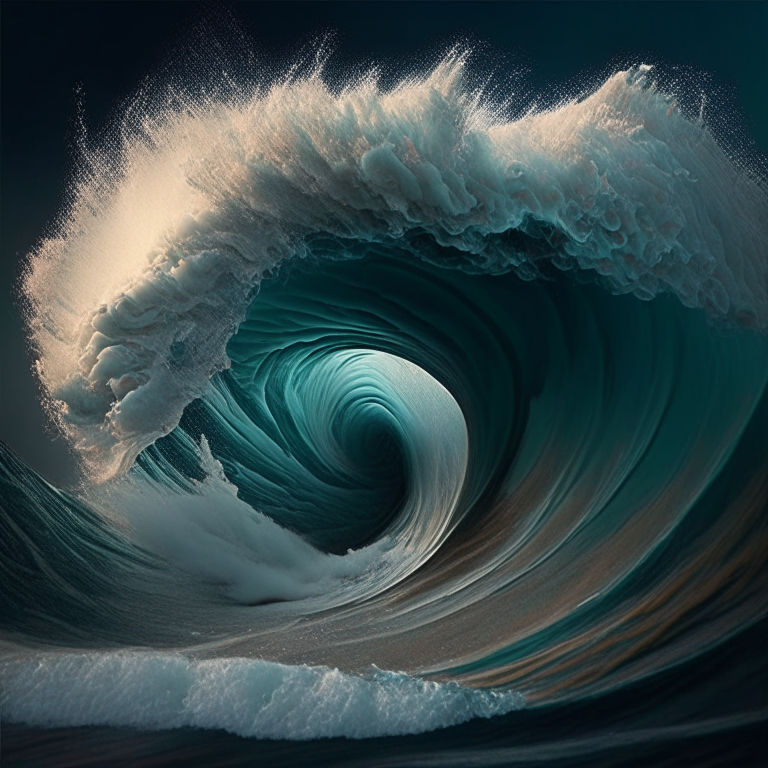 A big curling wave