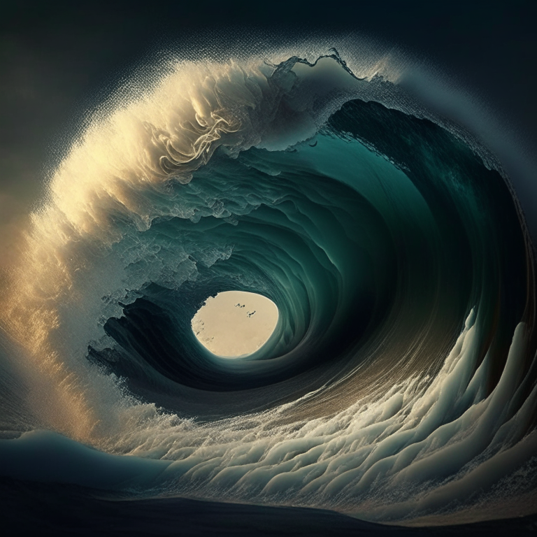 A big curling wave