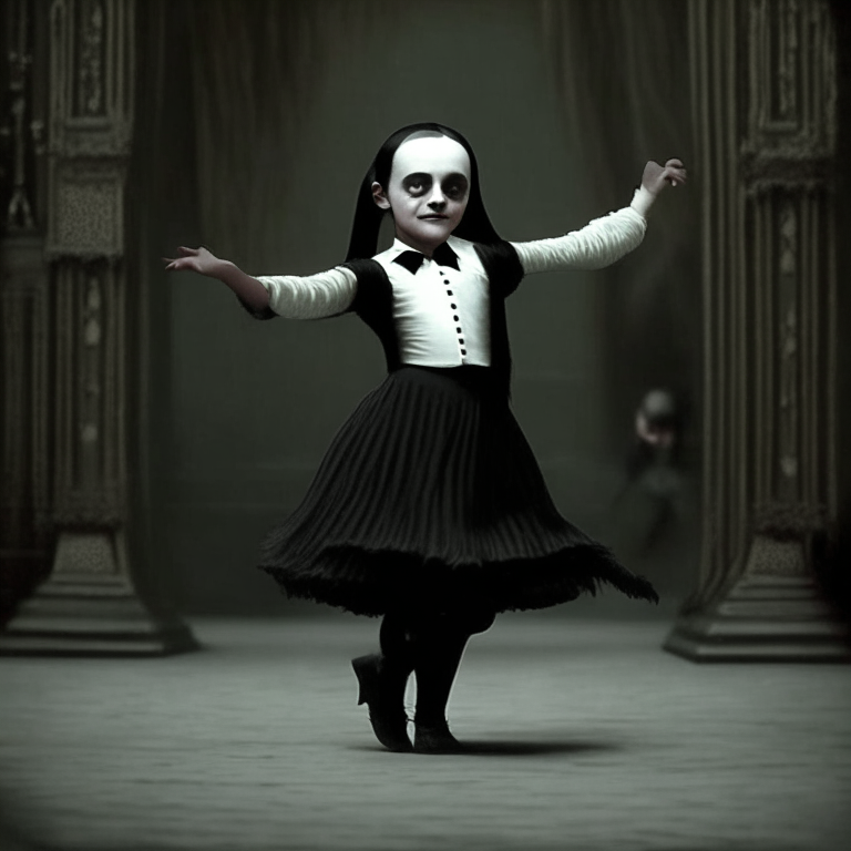 Wednsday Addams dancing 