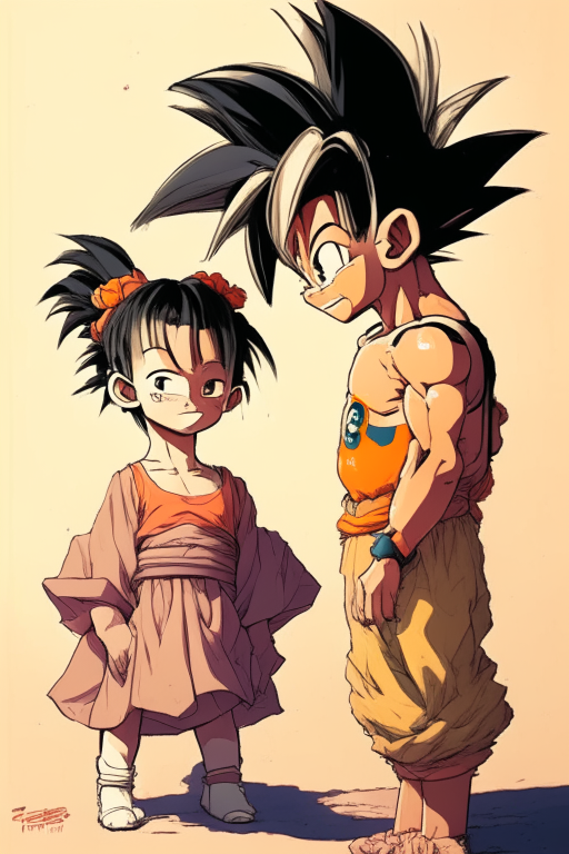 Goku (kid) , javerfly ,and A Little girl talking