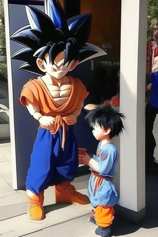 Goku (Kid) at Universal Japan trying to make money 