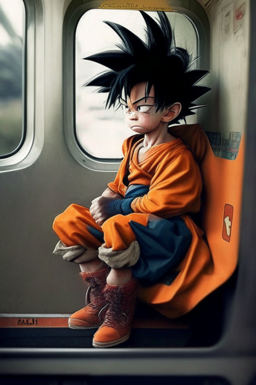 Goku (kid) on the Train 