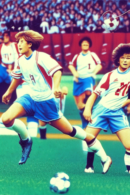 Taem Kame vs Team Tsuru Football Game , 5 - 3 FIFA Asian Cup At Russia in 1990 In Kestrovoky Stadium In St Petersburg